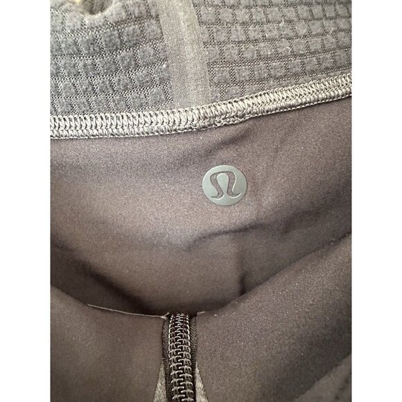 Lululemon Sweater Adult XL Gray Gridliner Fleece Full Zip Hoodie Stretch Mens - Picture 3 of 9